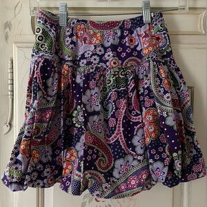 Hanna Andersson Purple Paisley Bubble Skirt
